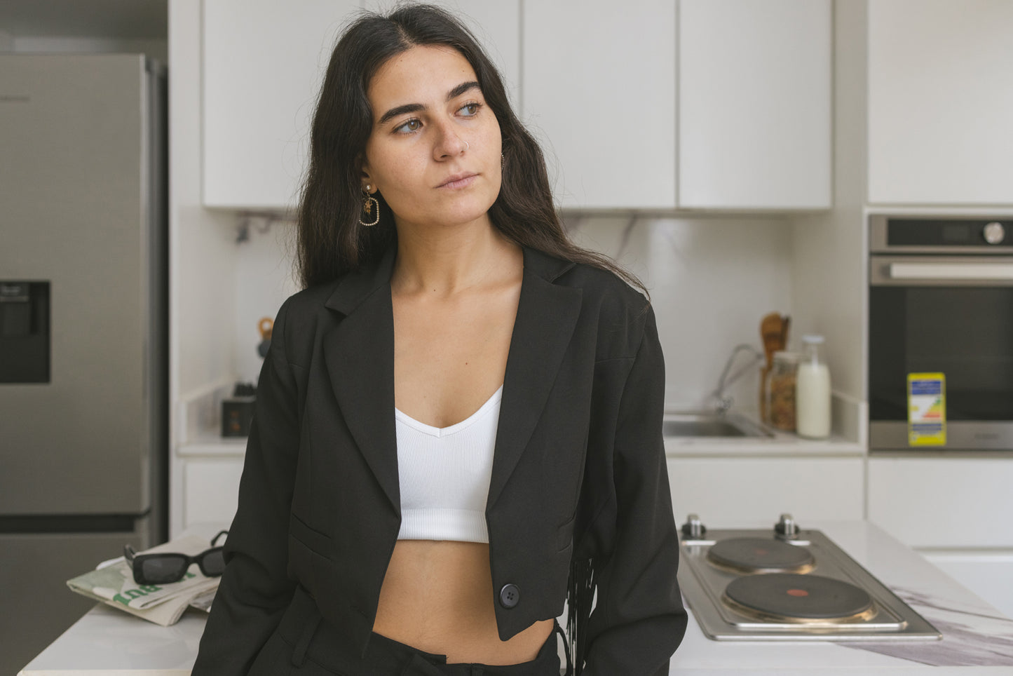 Black Blazer with Fringes