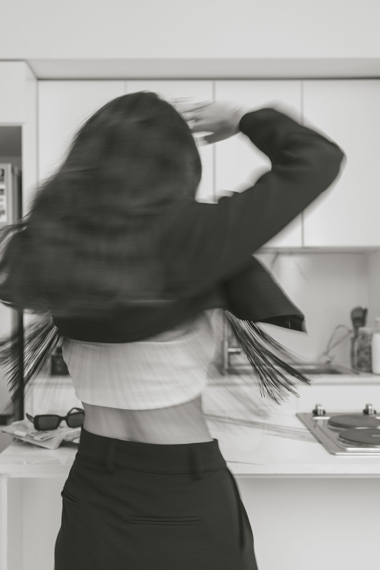Black Blazer with Fringes