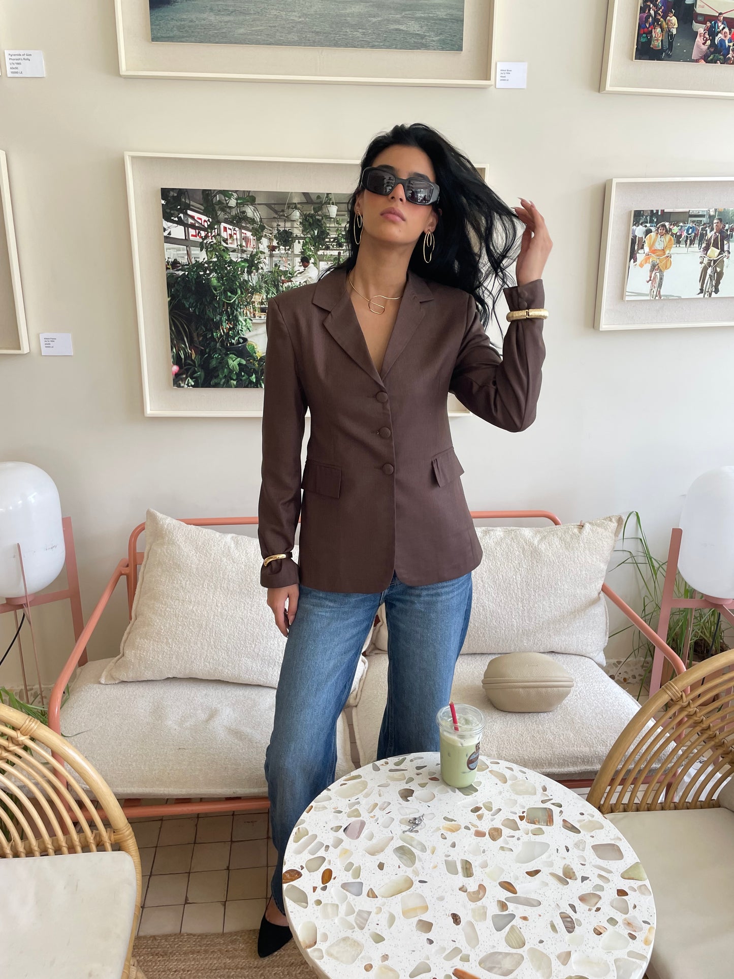 Cinched Brown Blazer