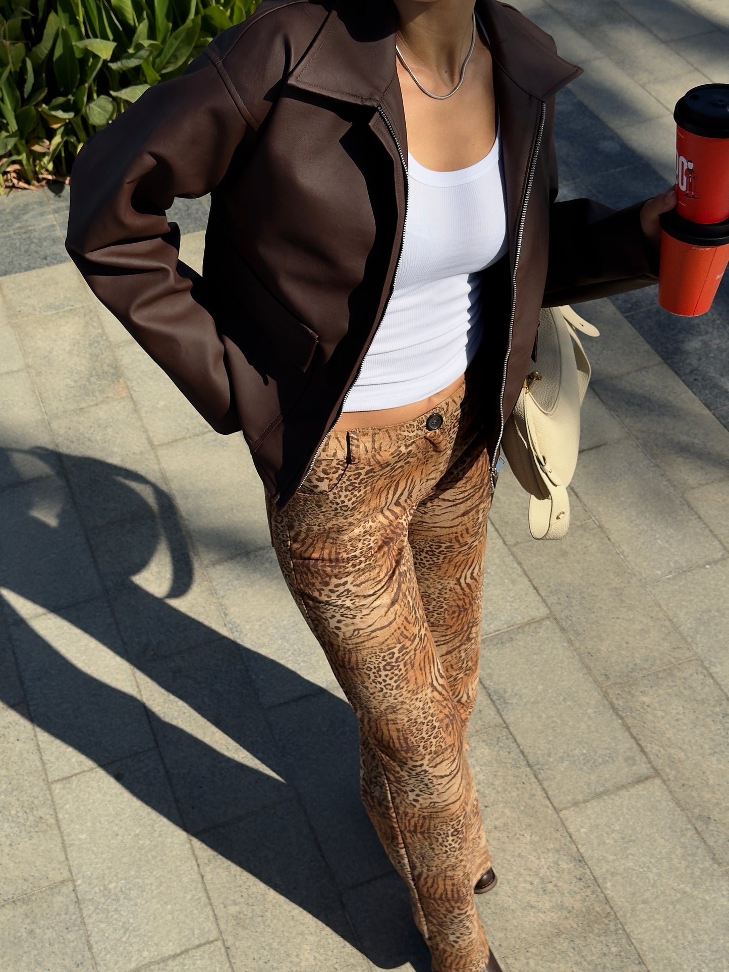 Leopard Suede Pants