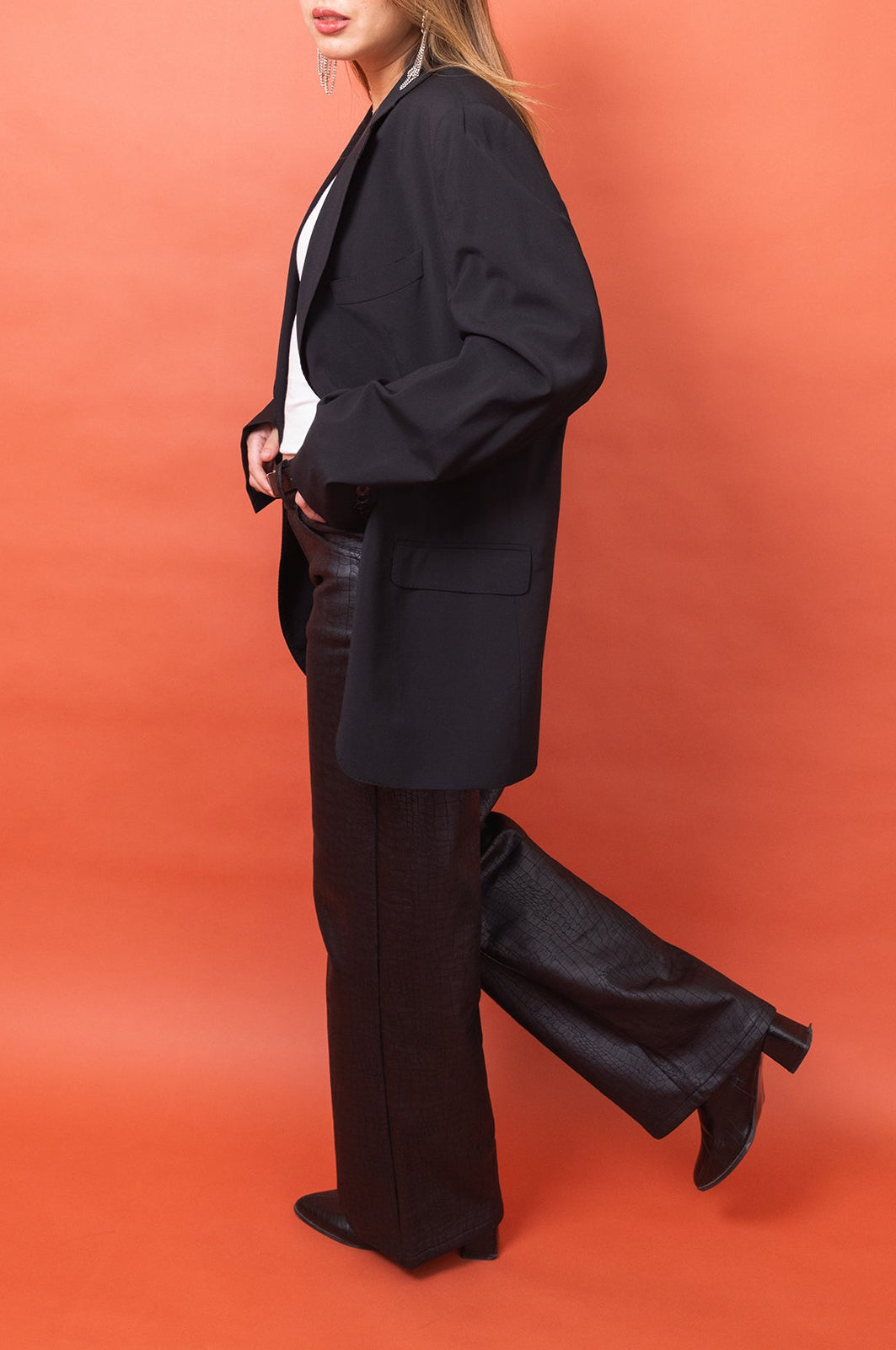 Black Faux Leather Pants