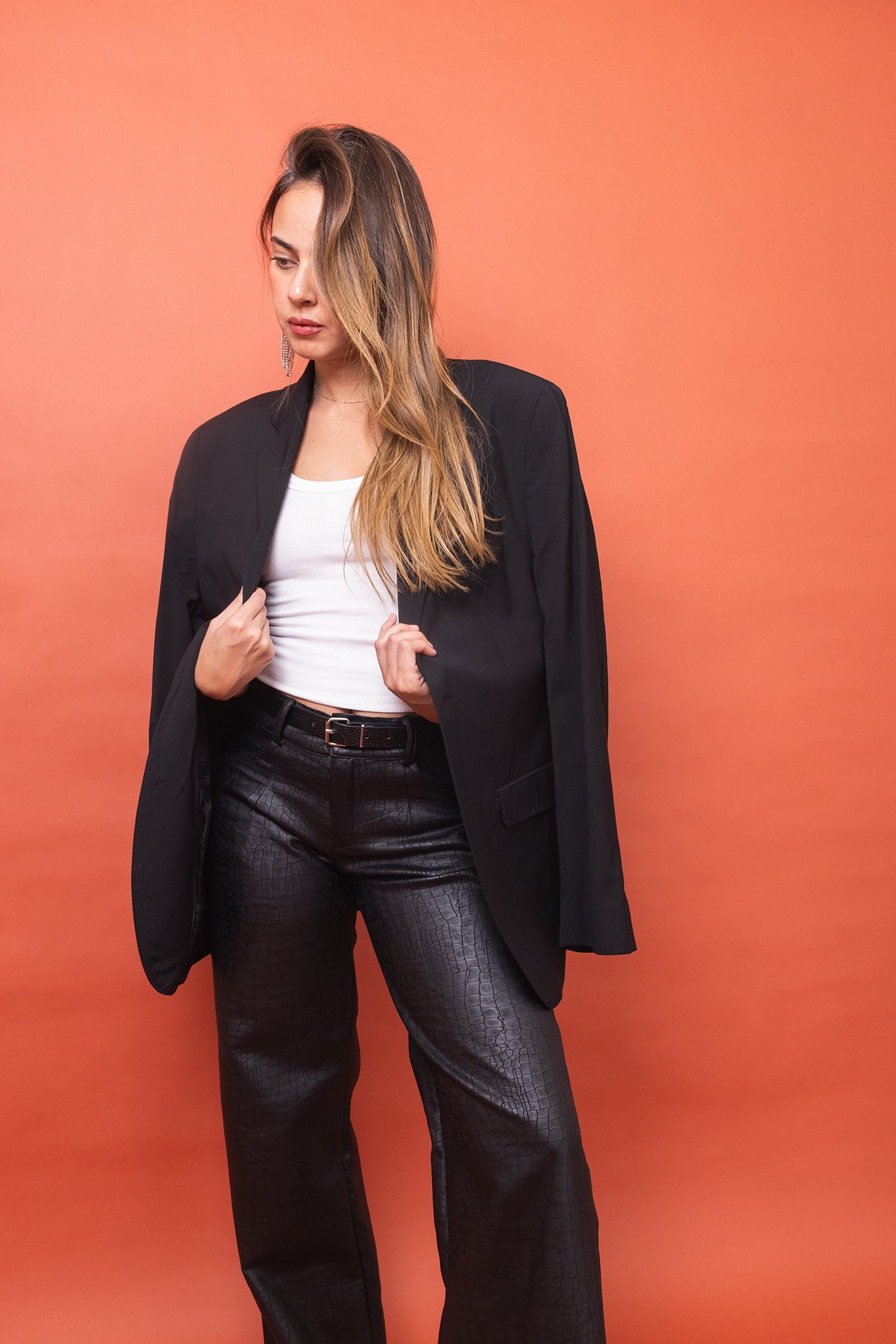 Black Faux Leather Pants
