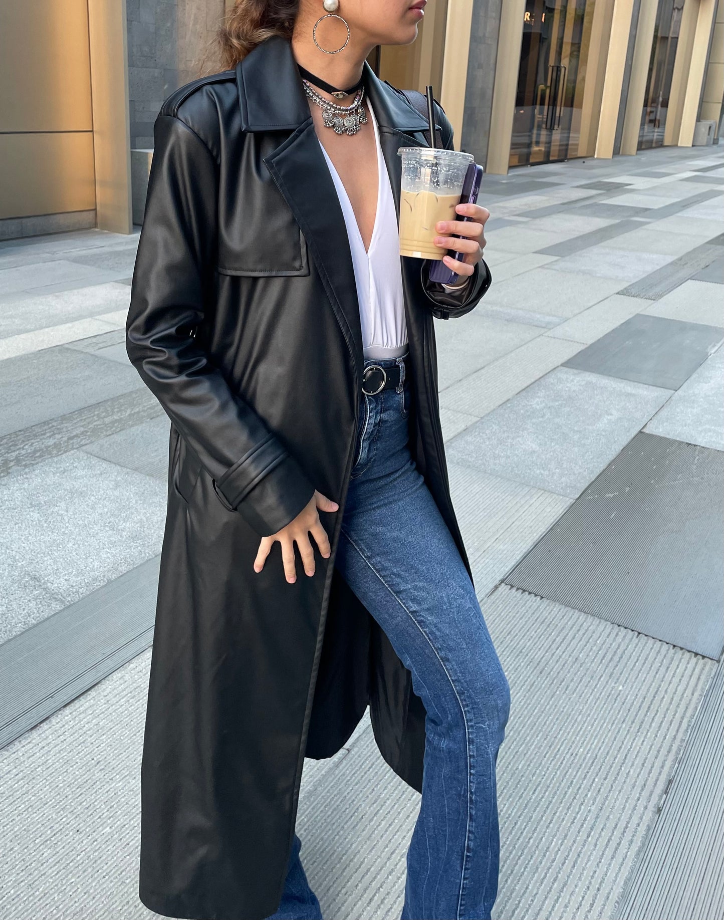 Leather Trench Coat