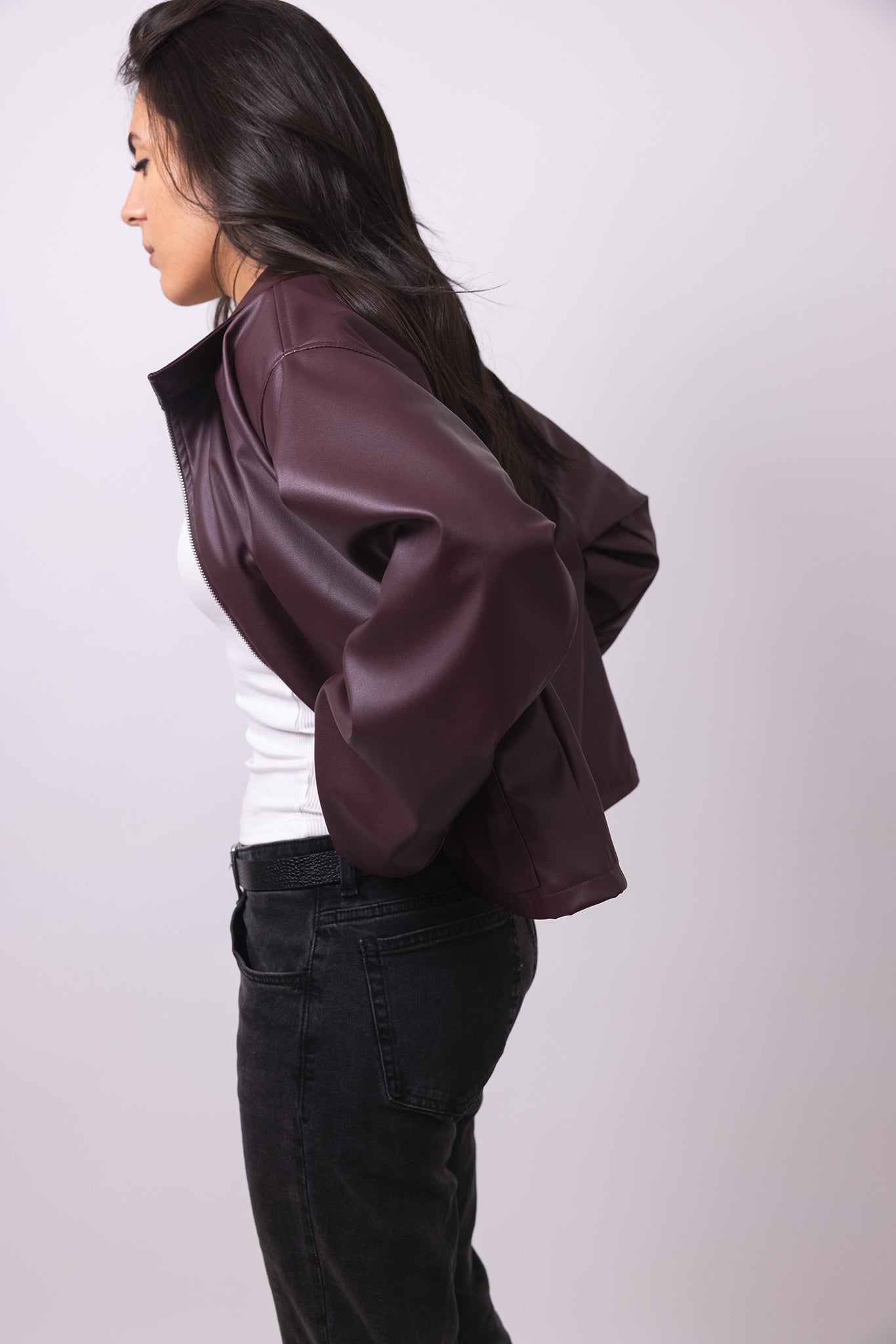 Burgundy Leather Jacket