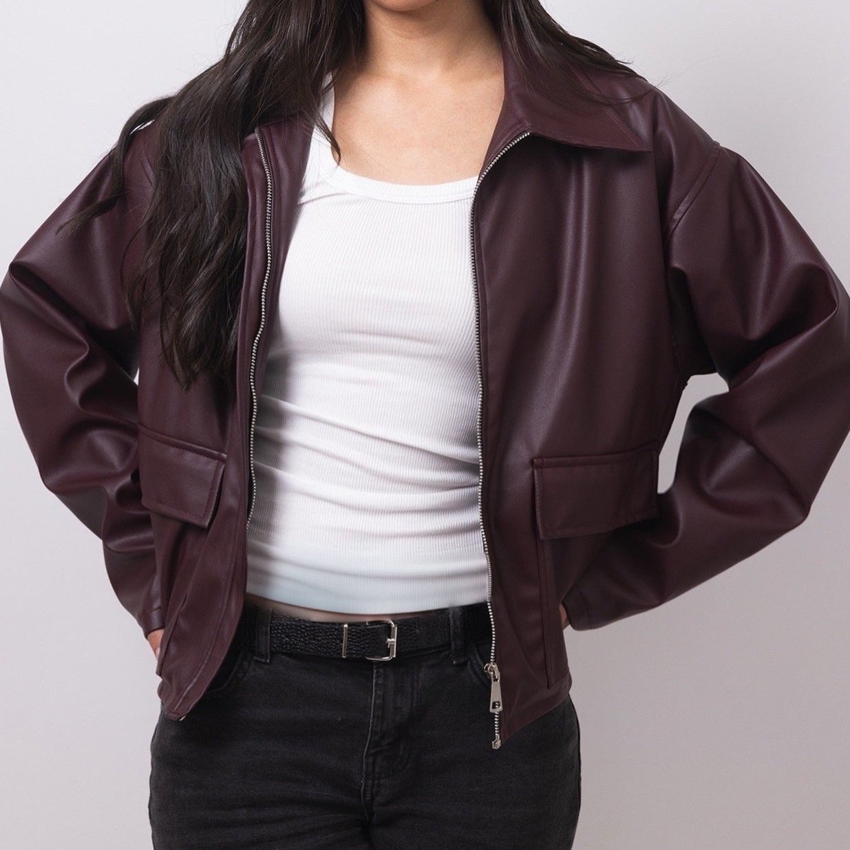 Burgundy Leather Jacket